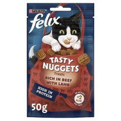 Purina felix dry tasty nuggets rich in beef and lamb