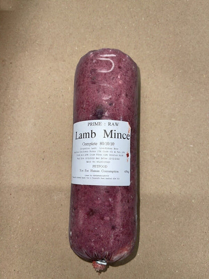 PRIME RAW Frozen Dog Food 30 x 454g - LAMB COMPLETE