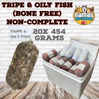 BULMERS RAW Dog Food 20 x 454g Non Complete Bone Free - TRIPE AND OILY FISH